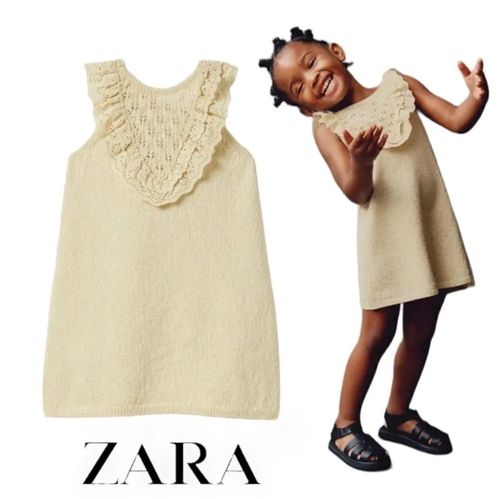 ZARA Kids | Ecru | POINTELLE KNIT DRESS